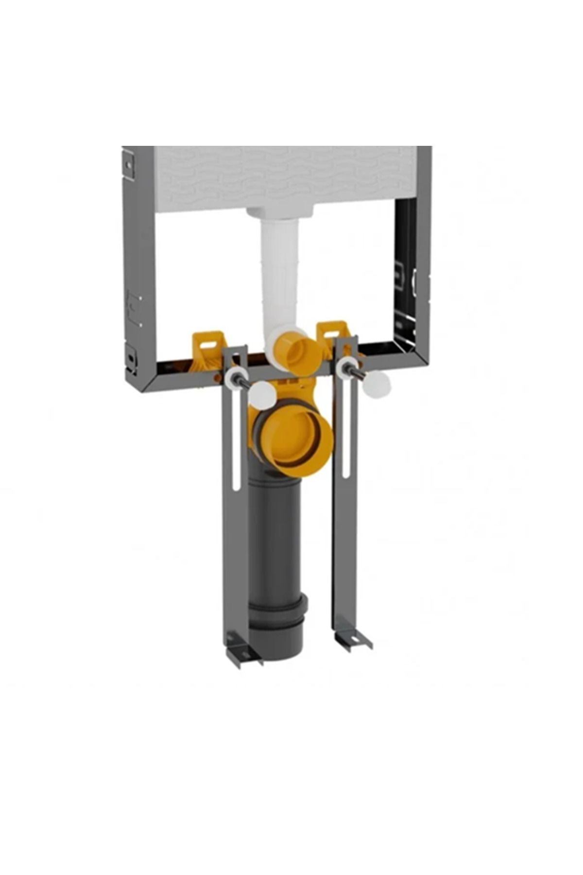 MEGA-Concealed WC cistern for masonry walls, with black flush plate included 3