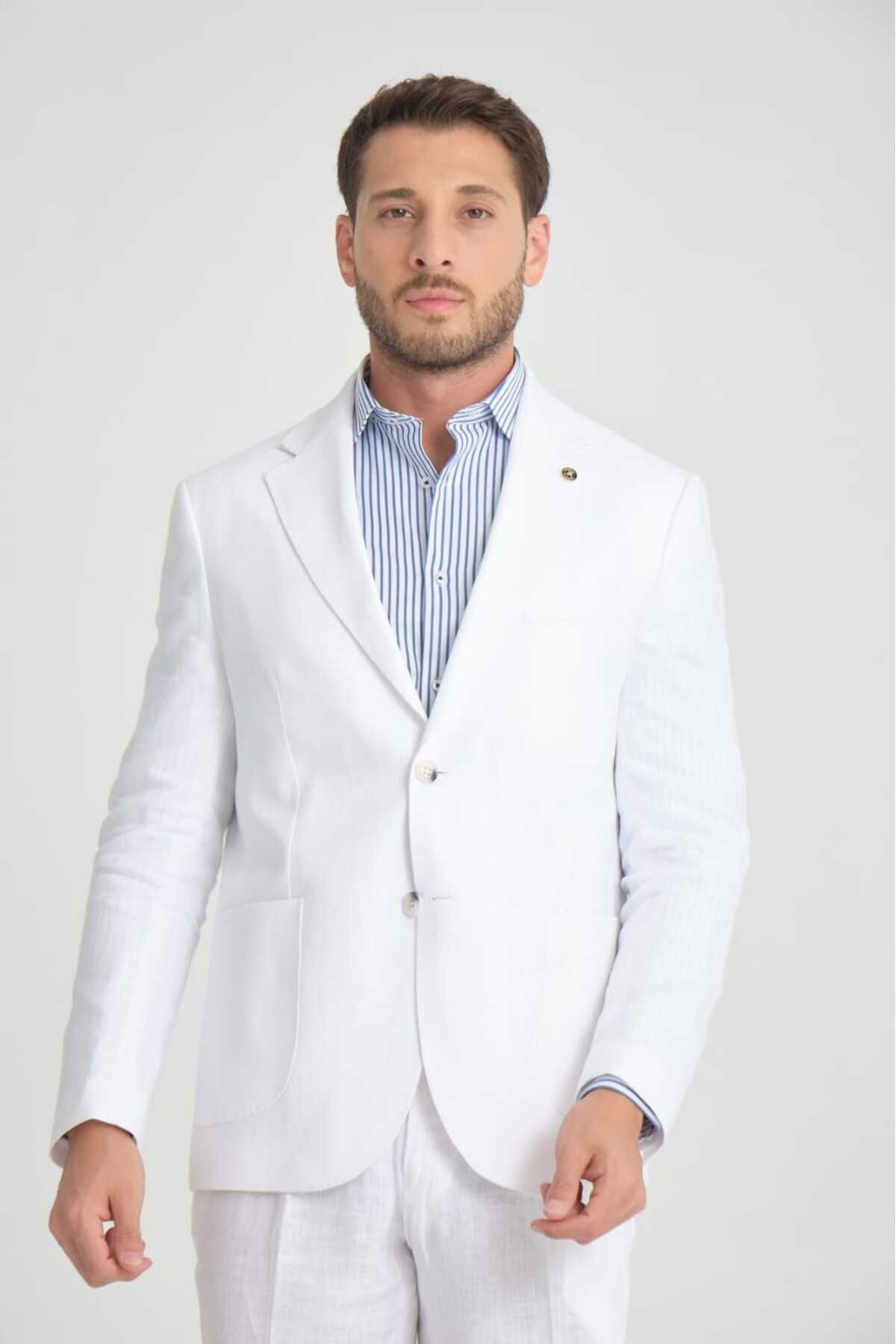 Ted Davıd-Linen Blended Suit 4
