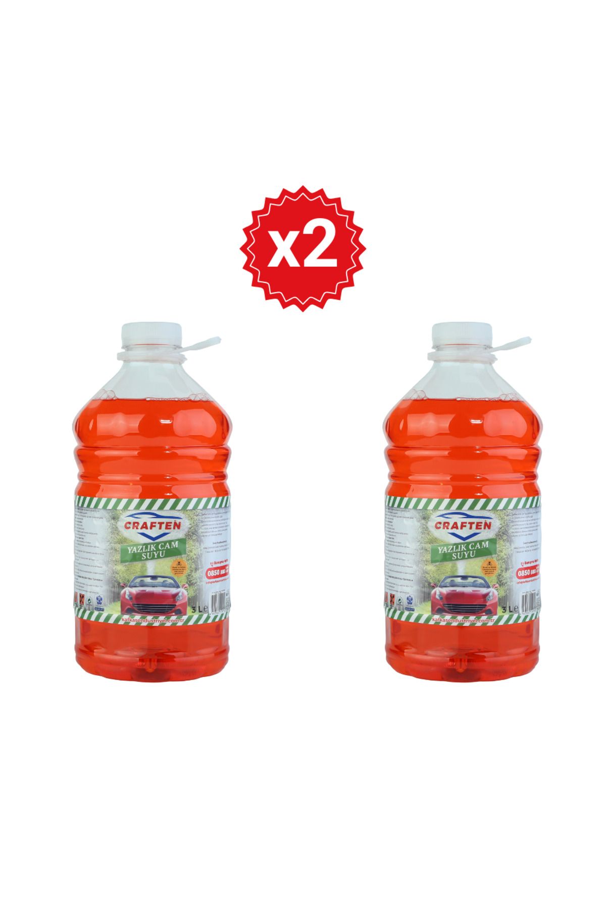 Craften Yazlık Cam Suyu 3 Litre Mango Kokulu x2