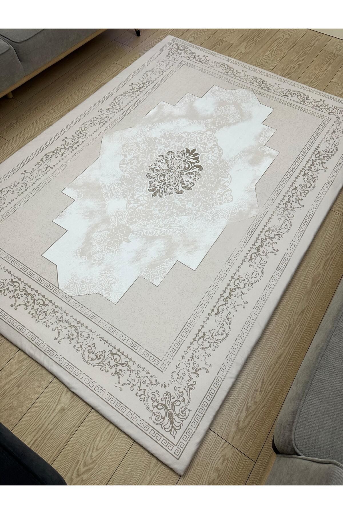 ALLGELSİN-Elastic Micro Fleece Carpet Cover 4m2 160X230 or 6m2 200X300 Four or Six Meters Square Carpet Cover 3