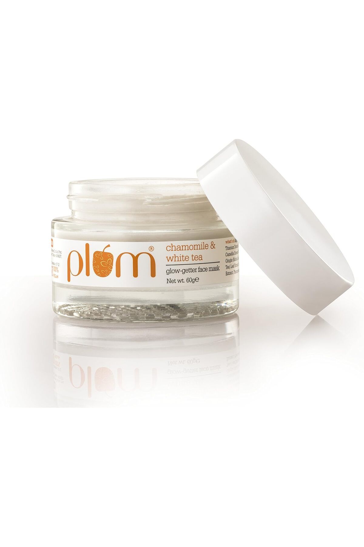 PLUM-Face Mask, Chamomile & White Tea Glow-Getter Face Mask | De-tanning Clay Mask | For Normal, Com 3