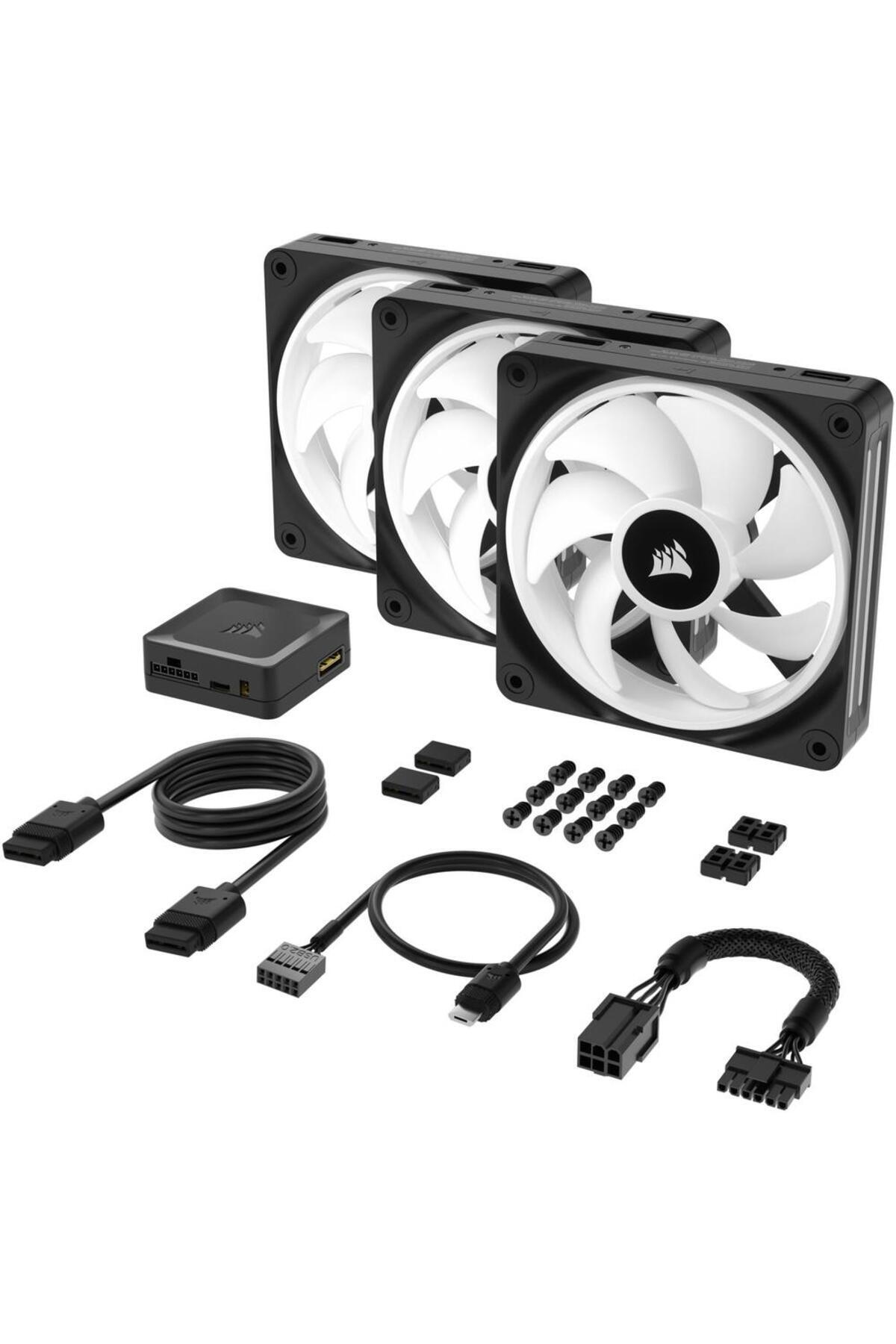 Corsair-Ventilator Corsair iCUE LINK QX120 RGB Magnetic Dome, Starter Kit, 120 mm, Negru 3