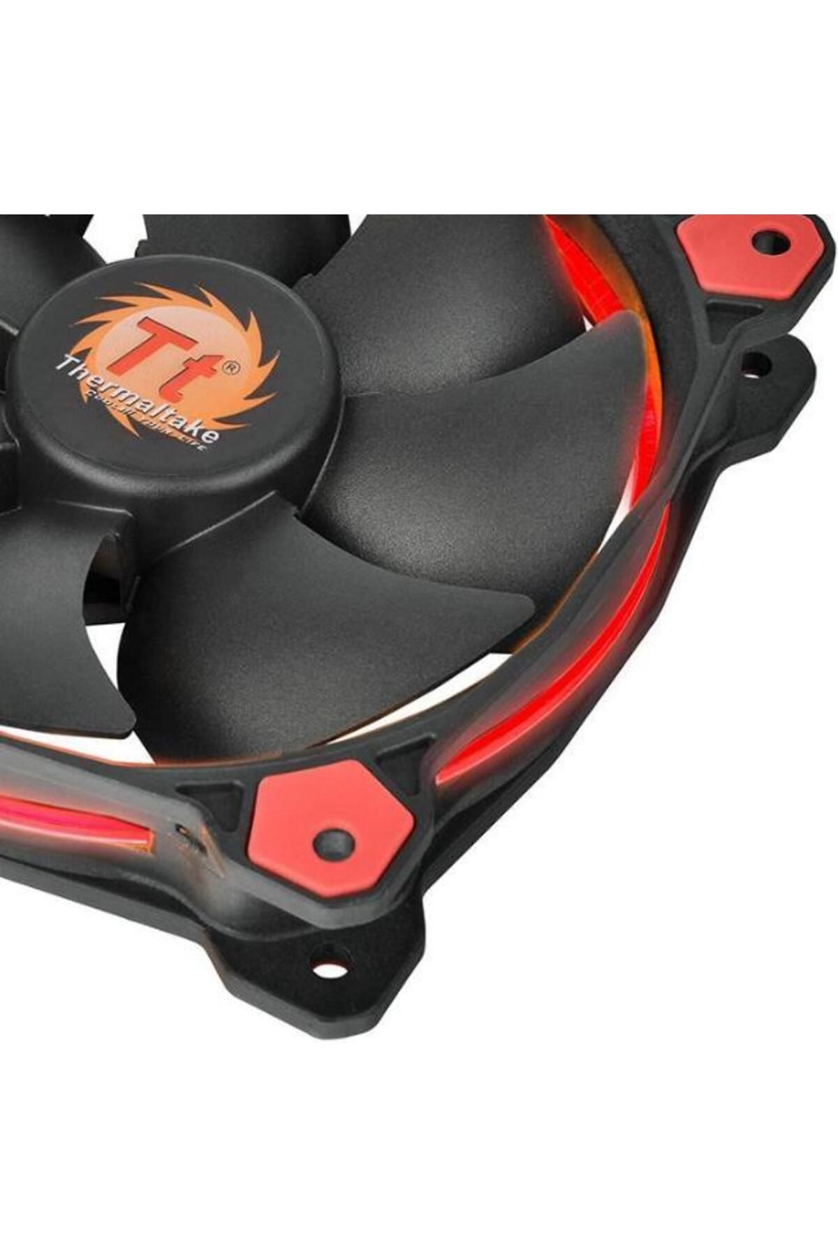 THERMALTAKE-Ventilator Thermaltake Riing 12 LED ROȘU de înaltă presiune statică, 120 mm 3