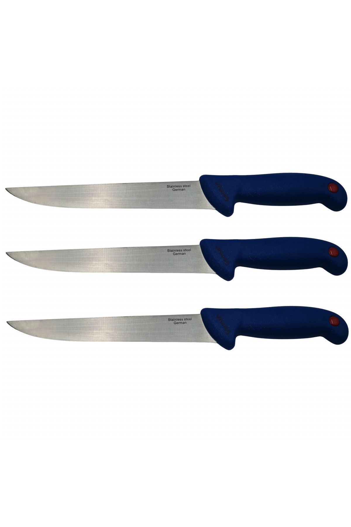 Depox Set De Cuțite De Bucătărie Ideallstore , Trei Piese, Lamă De Bucătar, Oțel Inoxidabil, 33 Cm, Albastru - One Size