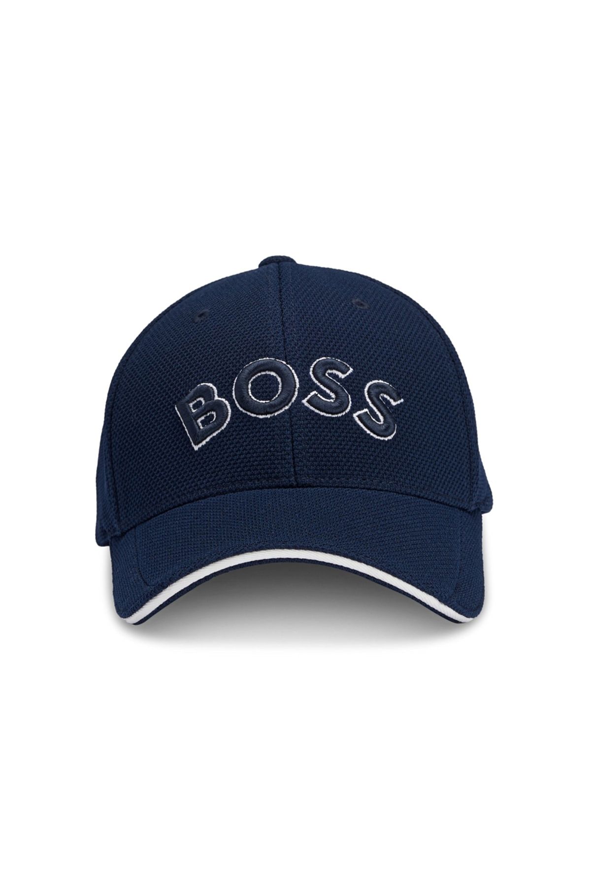 کلاه ورزشی مردانه رئیس آقایان پارچه ای قابل تنظیم PIKE FABRIC NAVY BLUE SPORT HAT 50492737 402 BOSS