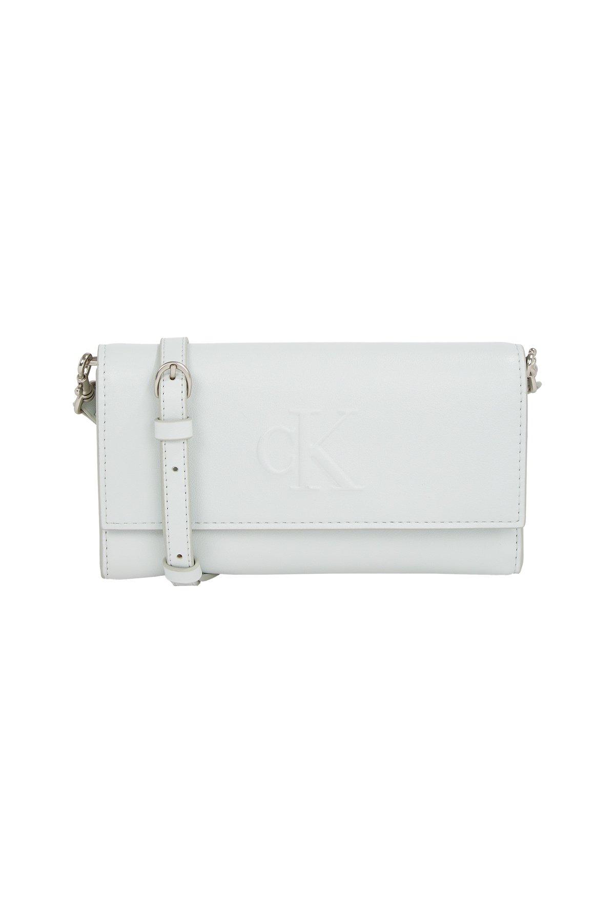 Calvin Klein-Women Sky Gray Sculpted Long Fold Wallet 1