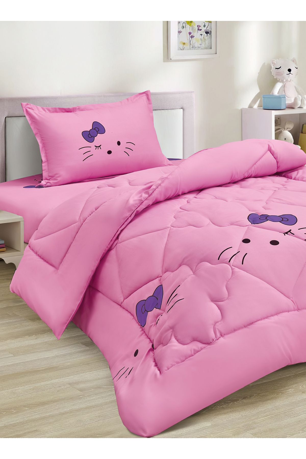 Generic-3 Piece Single Crib Bedding Set, Lightweight Comforter, Suitable for All Seasons G5 2