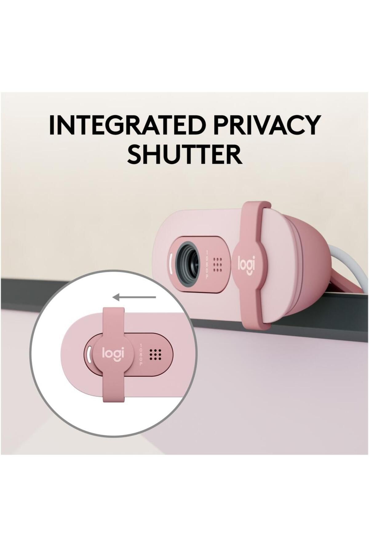 logitech-Camera Web Logitech Brio 100, Full HD, Roz 5