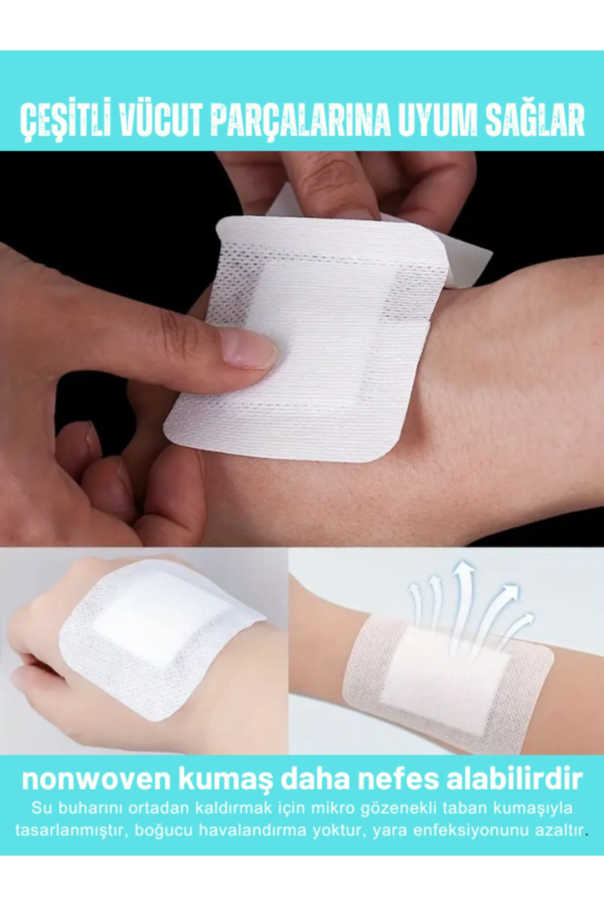 Octacare-غطاء جروح مرن 9 سم × 15 سم (25 قطعة) 3