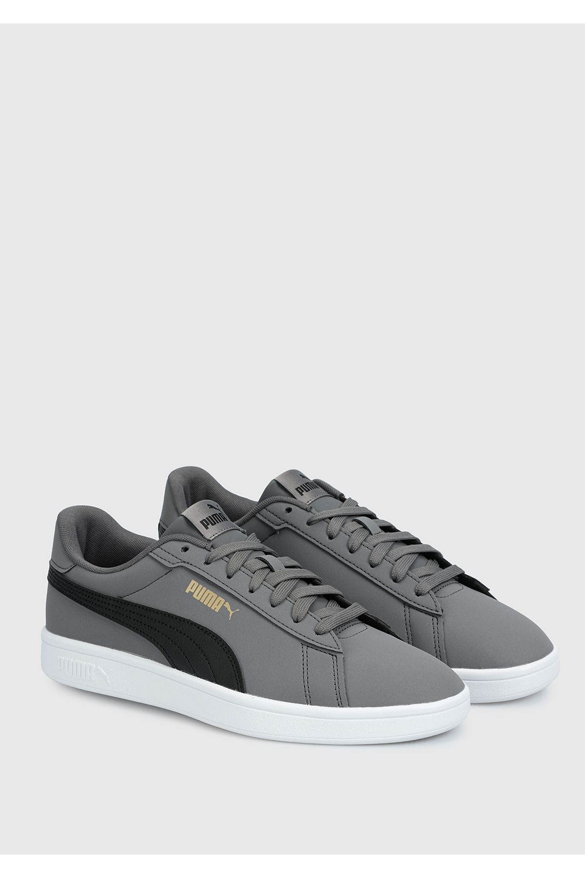 Puma-Ανδρικό γκρι αθλητικό παπούτσια Smash 3.0 Buck 39233602 2