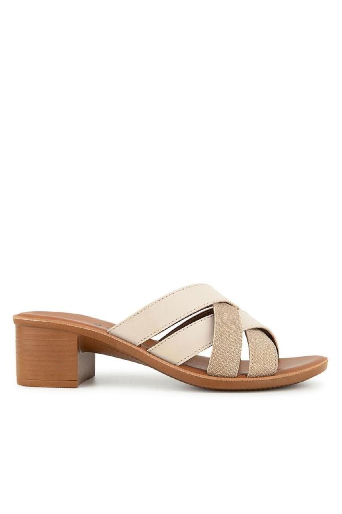 Muya-Anagram 33000-594 Anatomical Sole Women's Slippers Cream Gold 36-40 2