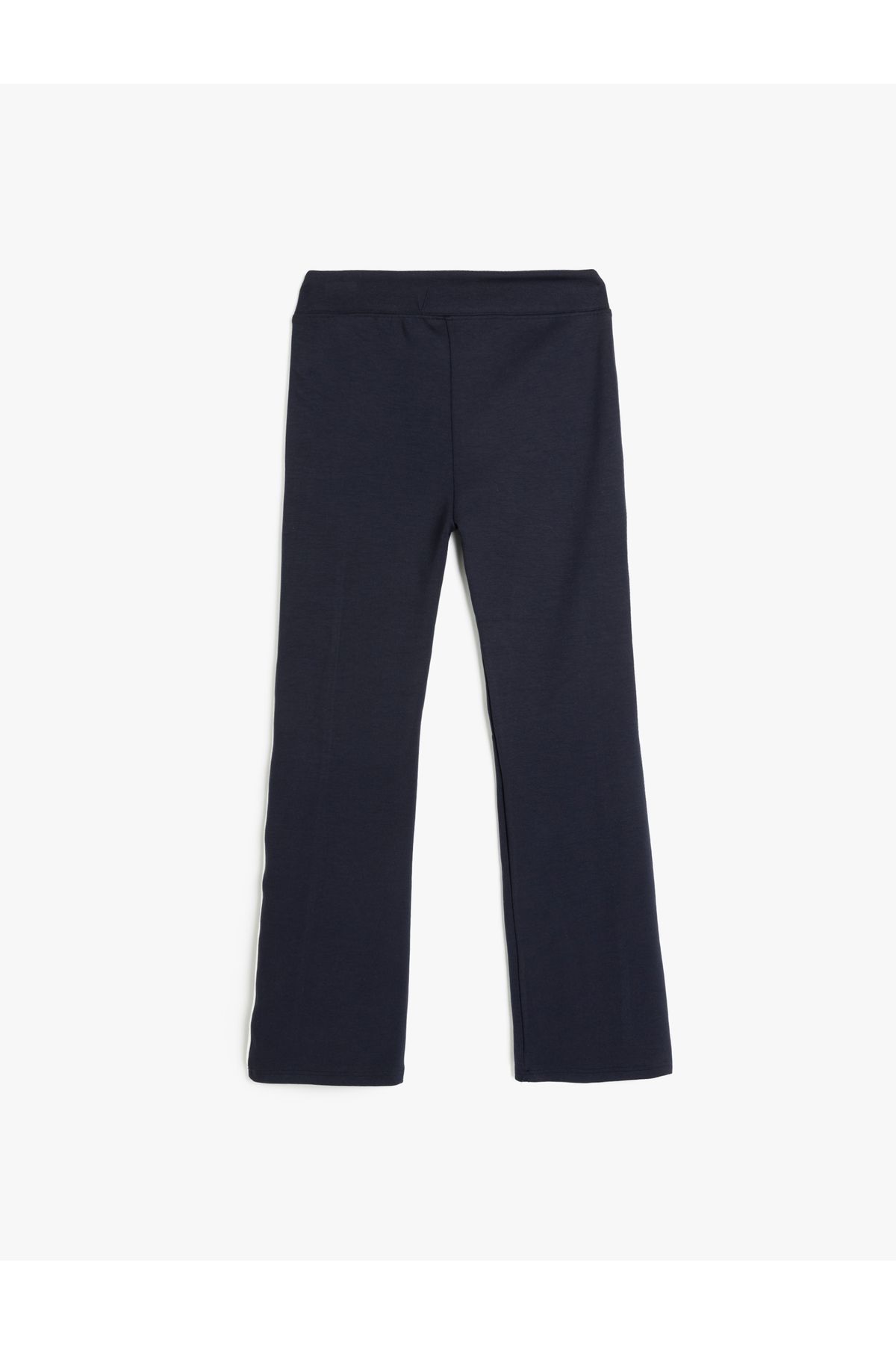 Koton-Elastic Waist Viscose Blended Flared Trousers 4