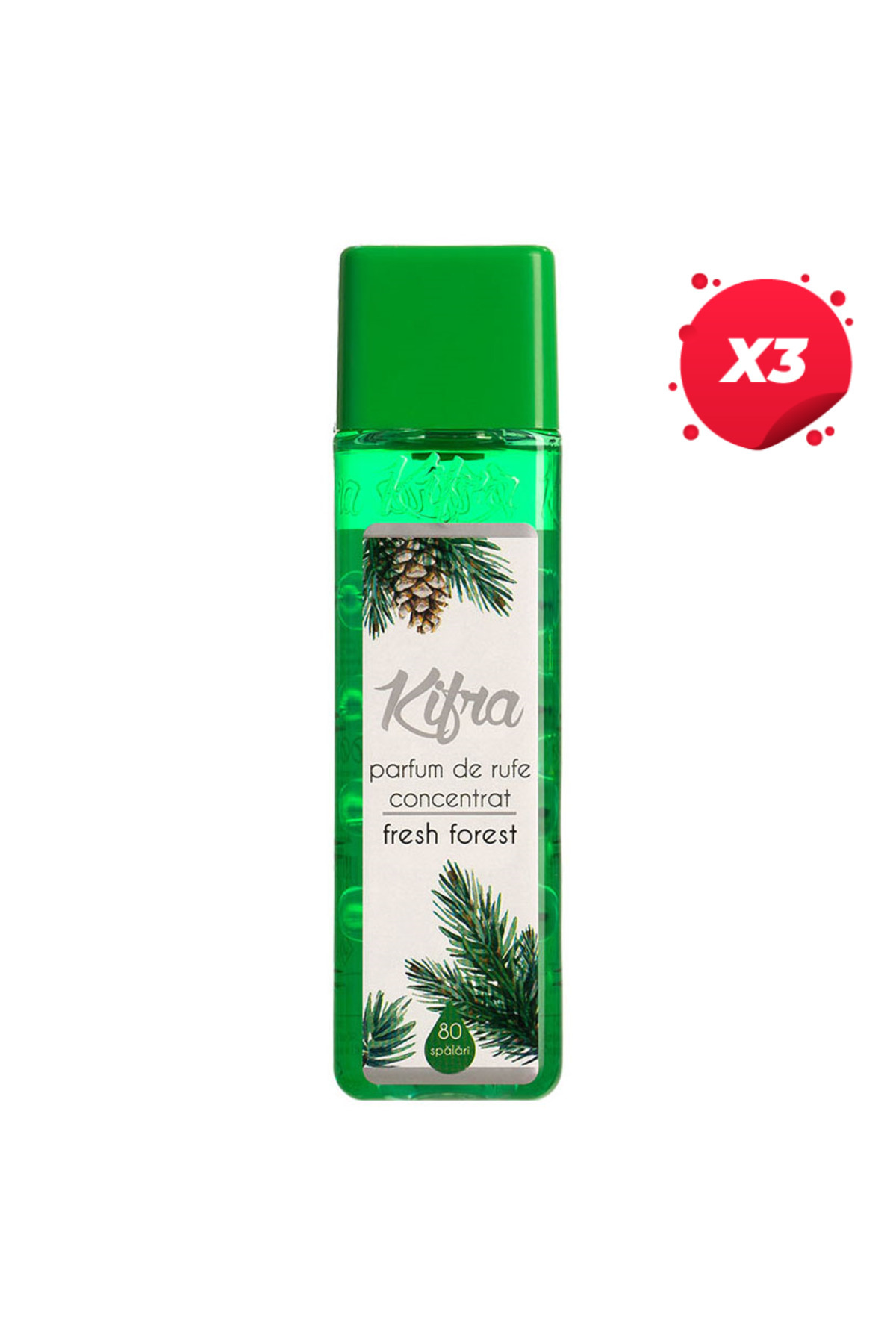 kifra Parfum Rufe 200ml Fresh Forest 80 Spalari, 3 Bucati
