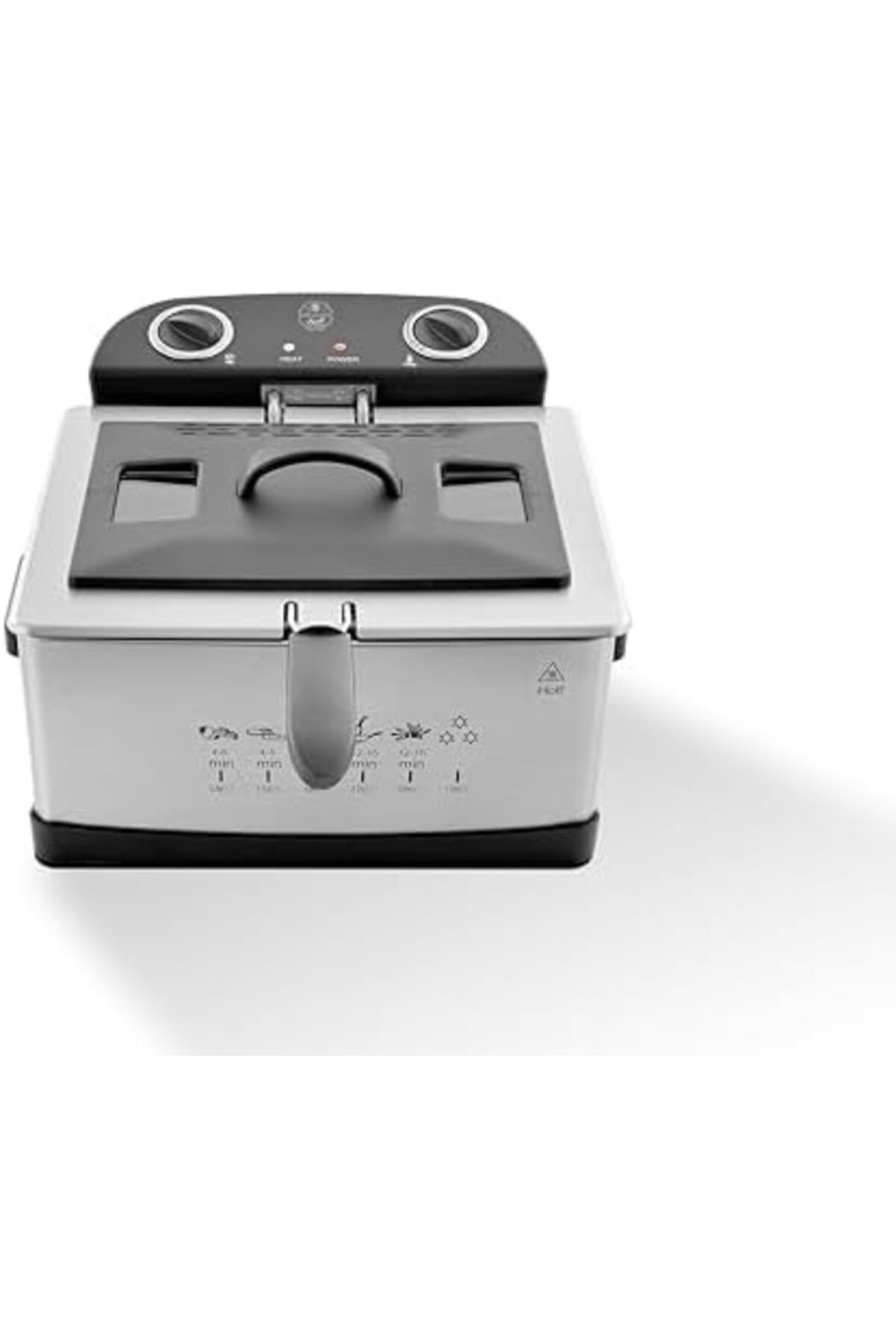 ALSAIF-Electric Deep Fryer 2400 Watts Stainless Steel By , Adjustable Temperature Control, Oil Splatt 2