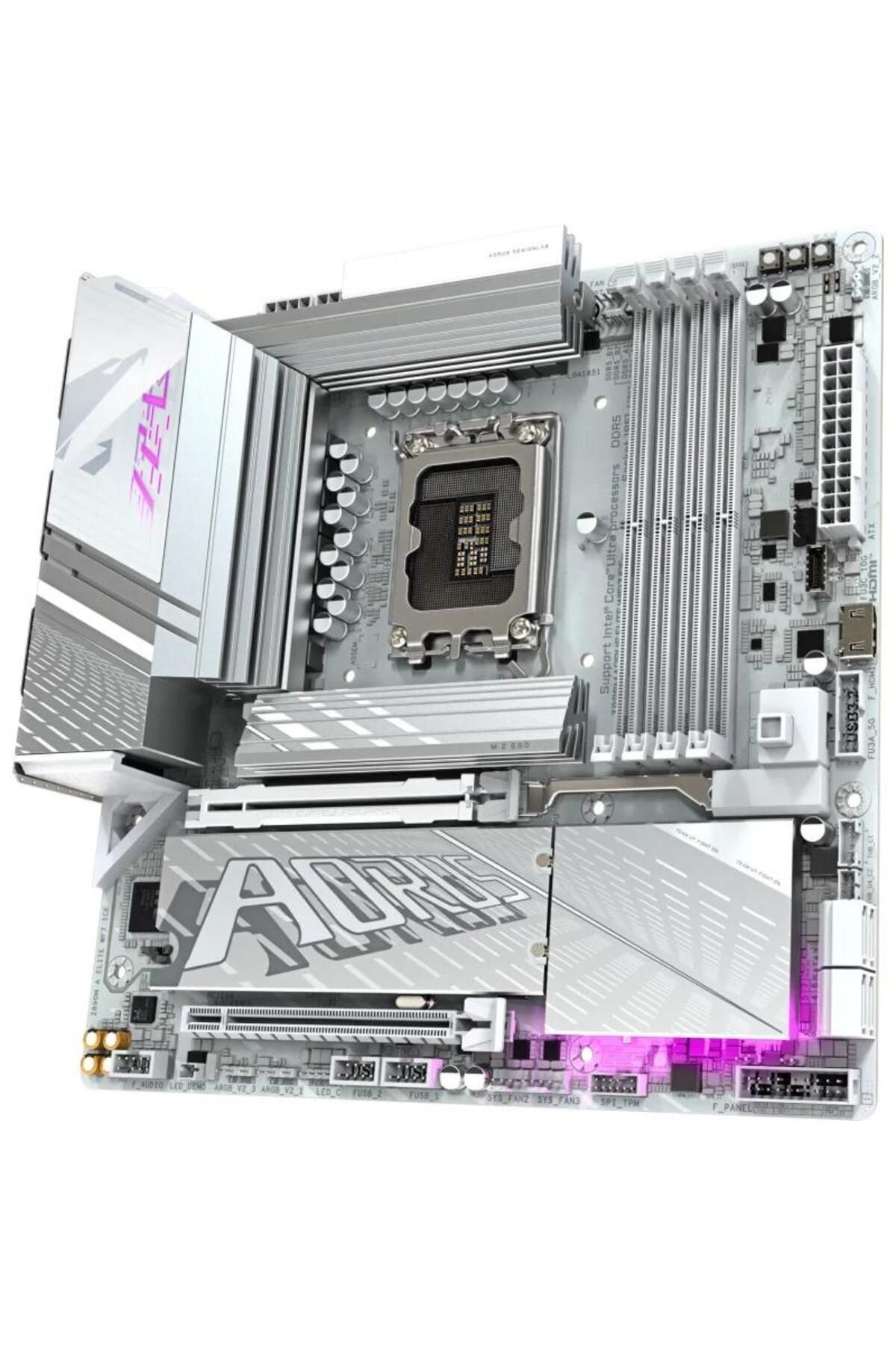 Gigabyte-Placa de baza GIGABYTE Z890M AORUS ELITE WIFI7 ICE, DDR5, mATX, LGA 1851, Intel Z890 4