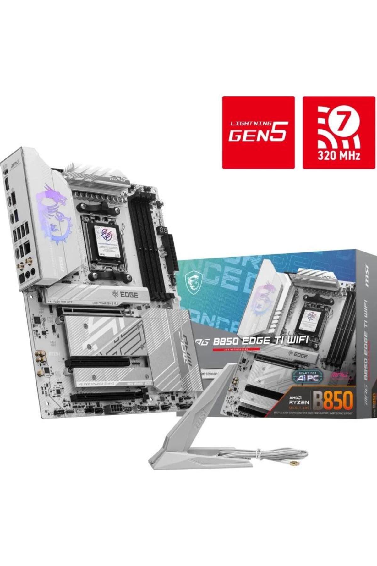 MSI-Motherboard MSI MPG B850 EDGE TI WIFI, AMD B850, AM5, DDR5, ATX 7