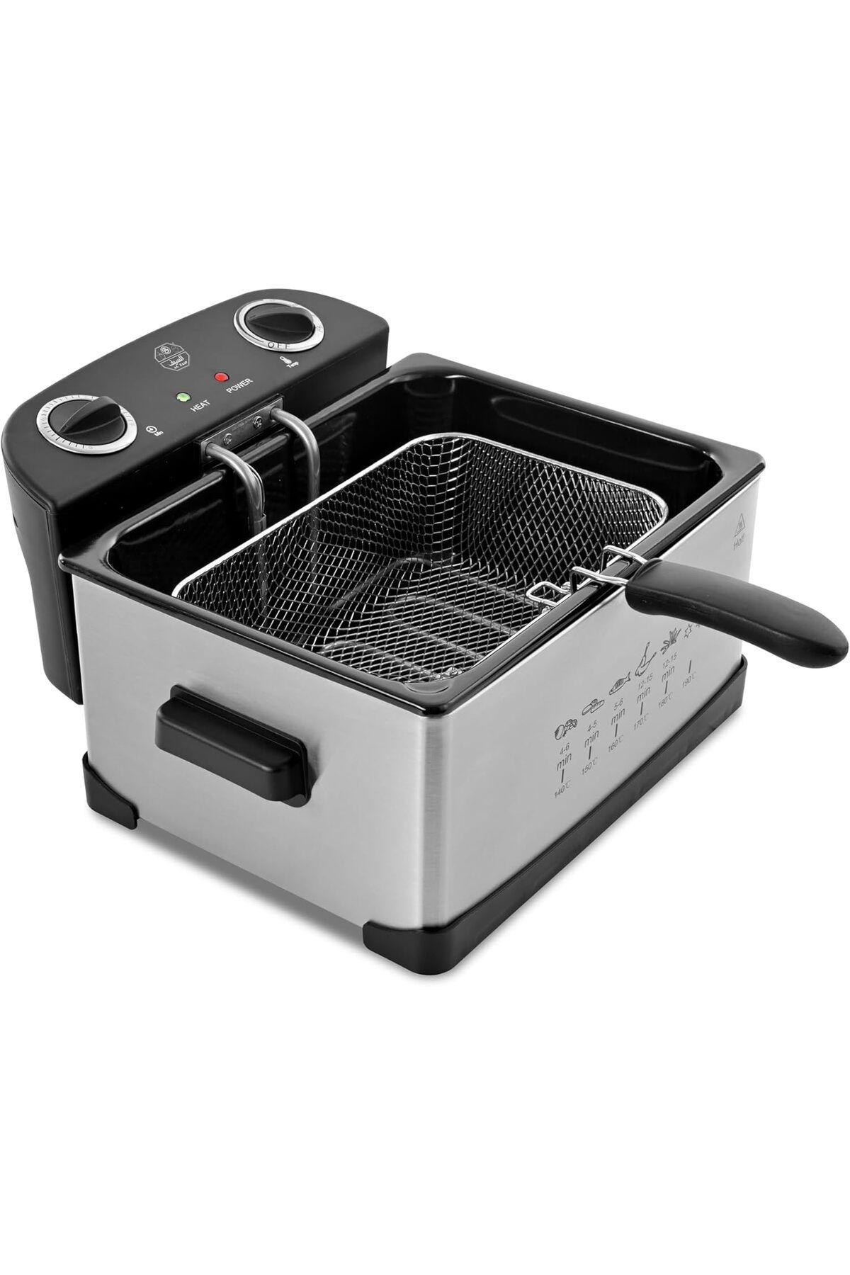 ALSAIF-Electric Deep Fryer 2400 Watts Stainless Steel By , Adjustable Temperature Control, Oil Splatt 5