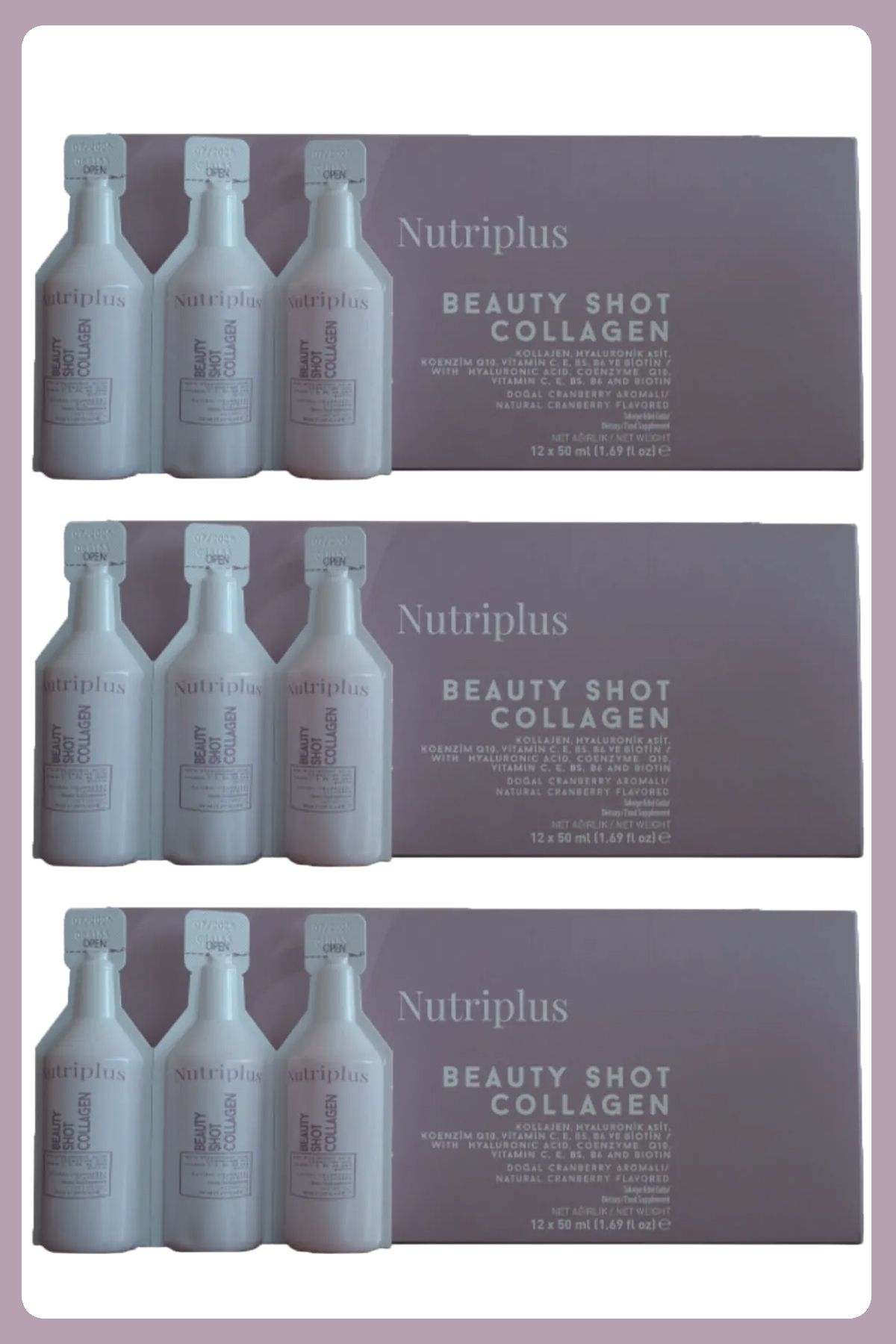 Farmasi Nutriplus Beauty Shot Collagen 12 li Flakon - 3 Adet