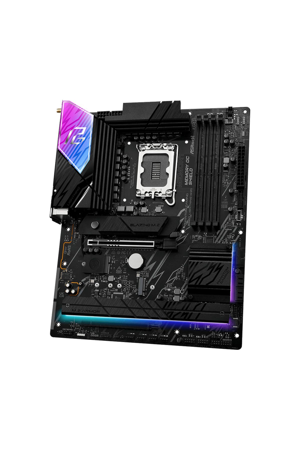 ASROCK-Placa de baza ASRock PHANTOM GAMING B860 Lightning WIFI, Intel B860, LGA 1851, DDR5, ATX 4