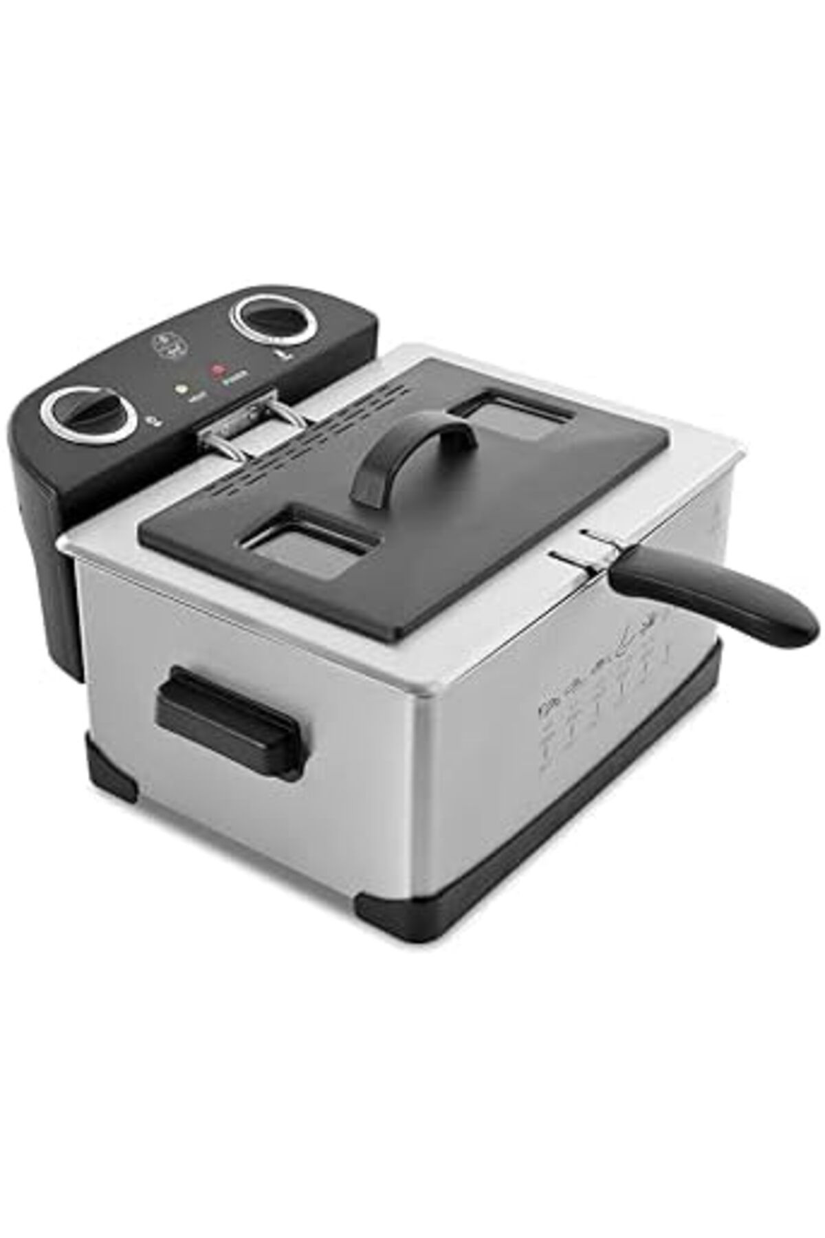 ALSAIF-Electric Deep Fryer 2400 Watts Stainless Steel By , Adjustable Temperature Control, Oil Splatt 8