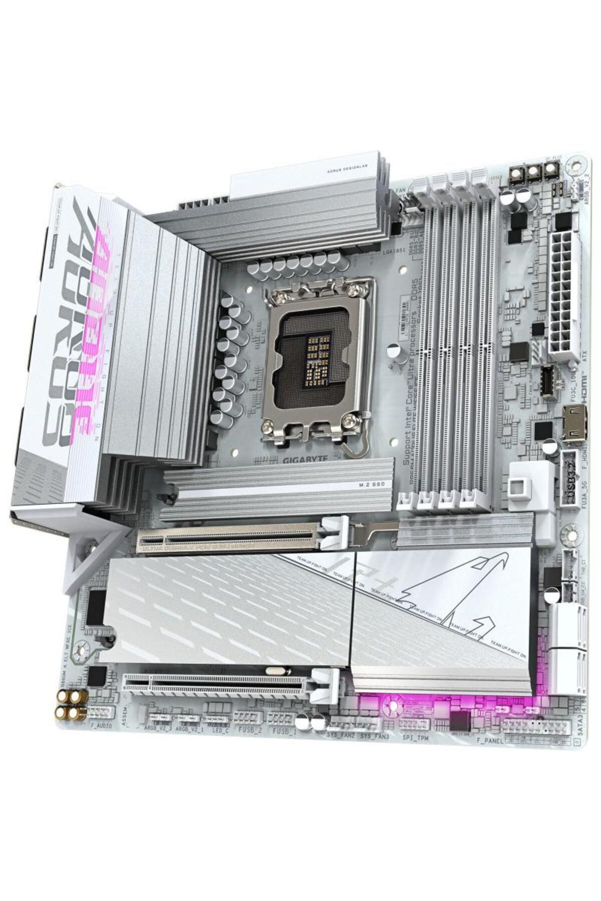 Gigabyte-Placa de baza GIGABYTE B860M AORUS ELITE WIFI6E ICE, Intel B860, LGA 1851, DDR5, mATX 4