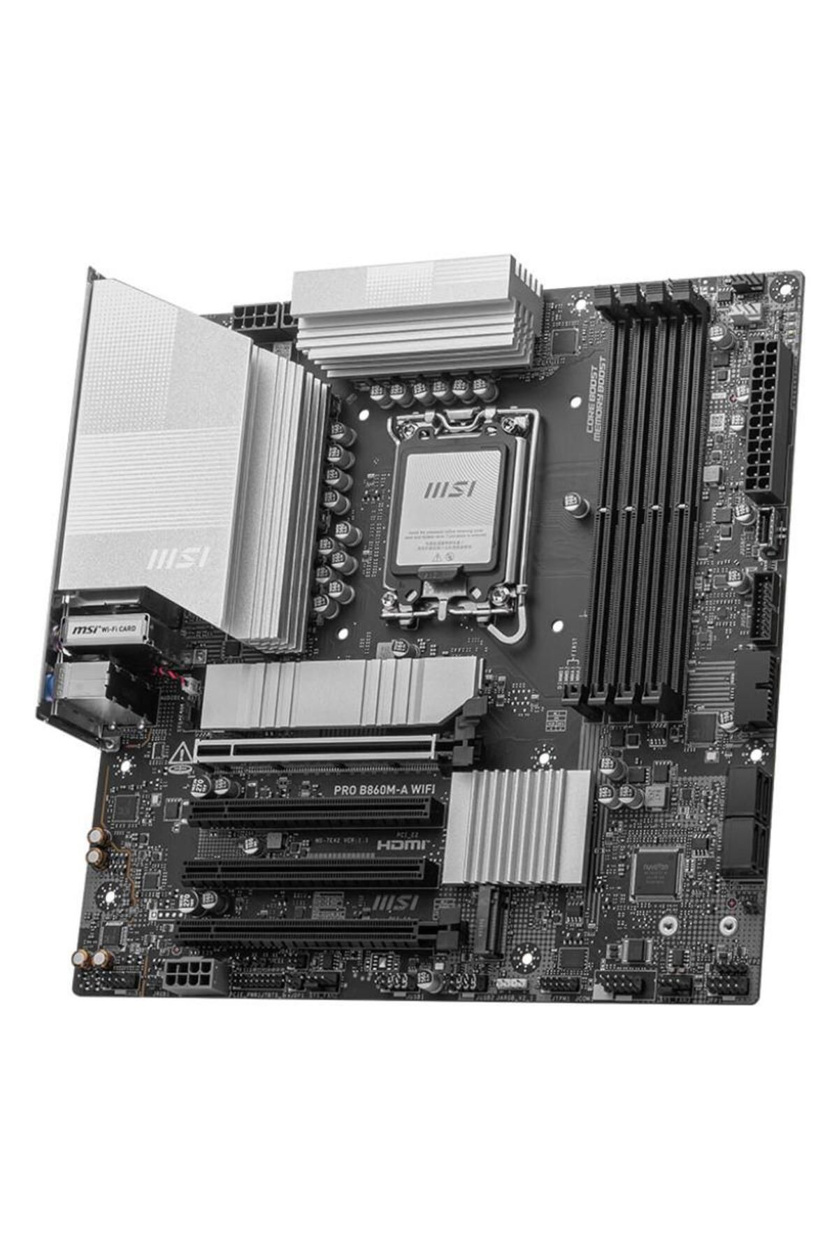 MSI-Placa de baza MSI PRO B860M-A WIFI, Intel B860, LGA 1851, DDR5, mATX 4