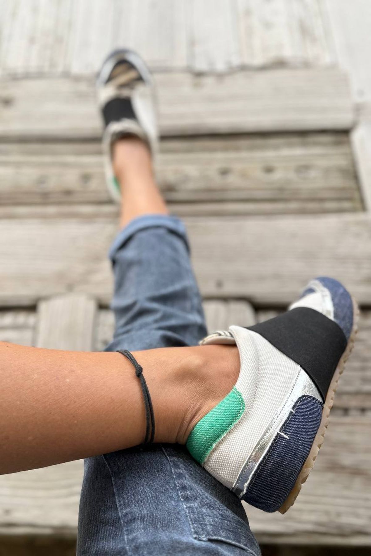 Güneşkızı-Guki35 Women's Black White Daily Comfortable Vegan Faith Sneaker 4