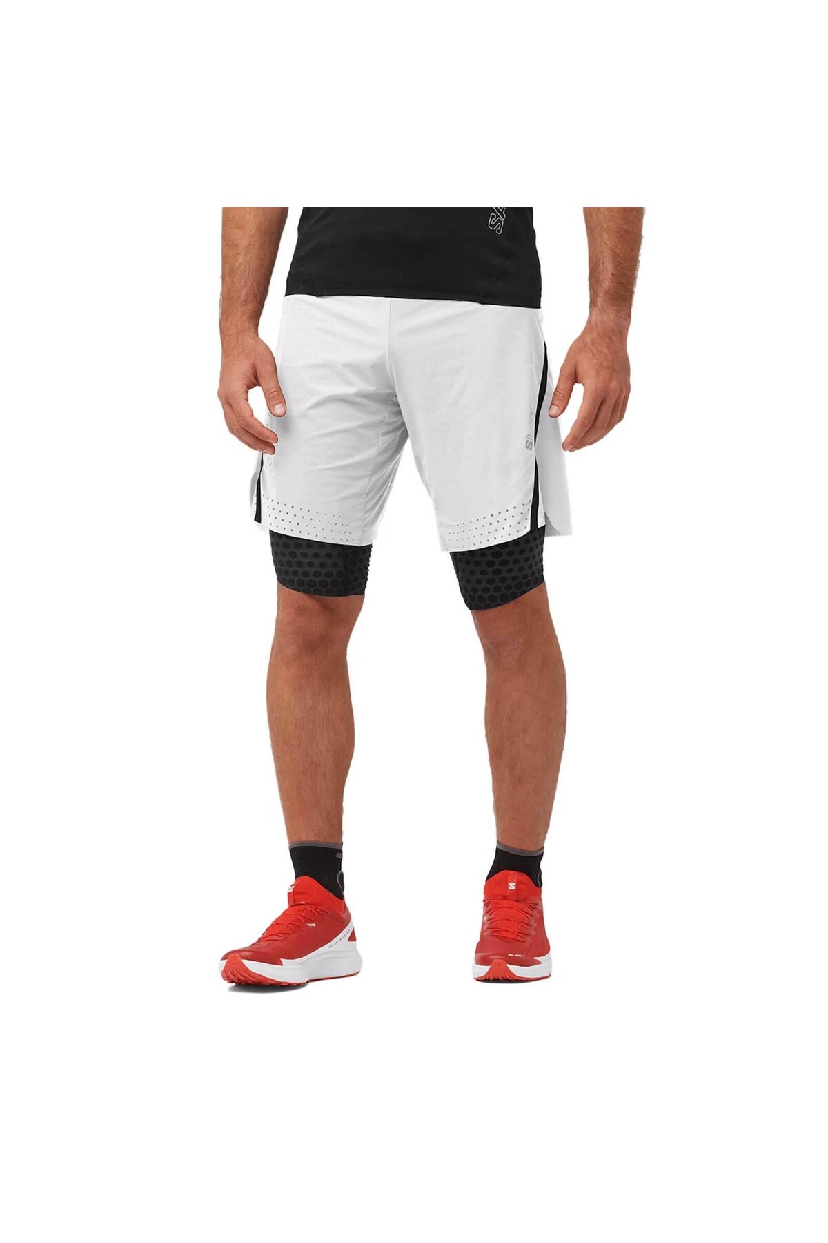 سالومون شورت ورزشی مردانه S/LAB ULTRA 2IN1 سفید LC2260700