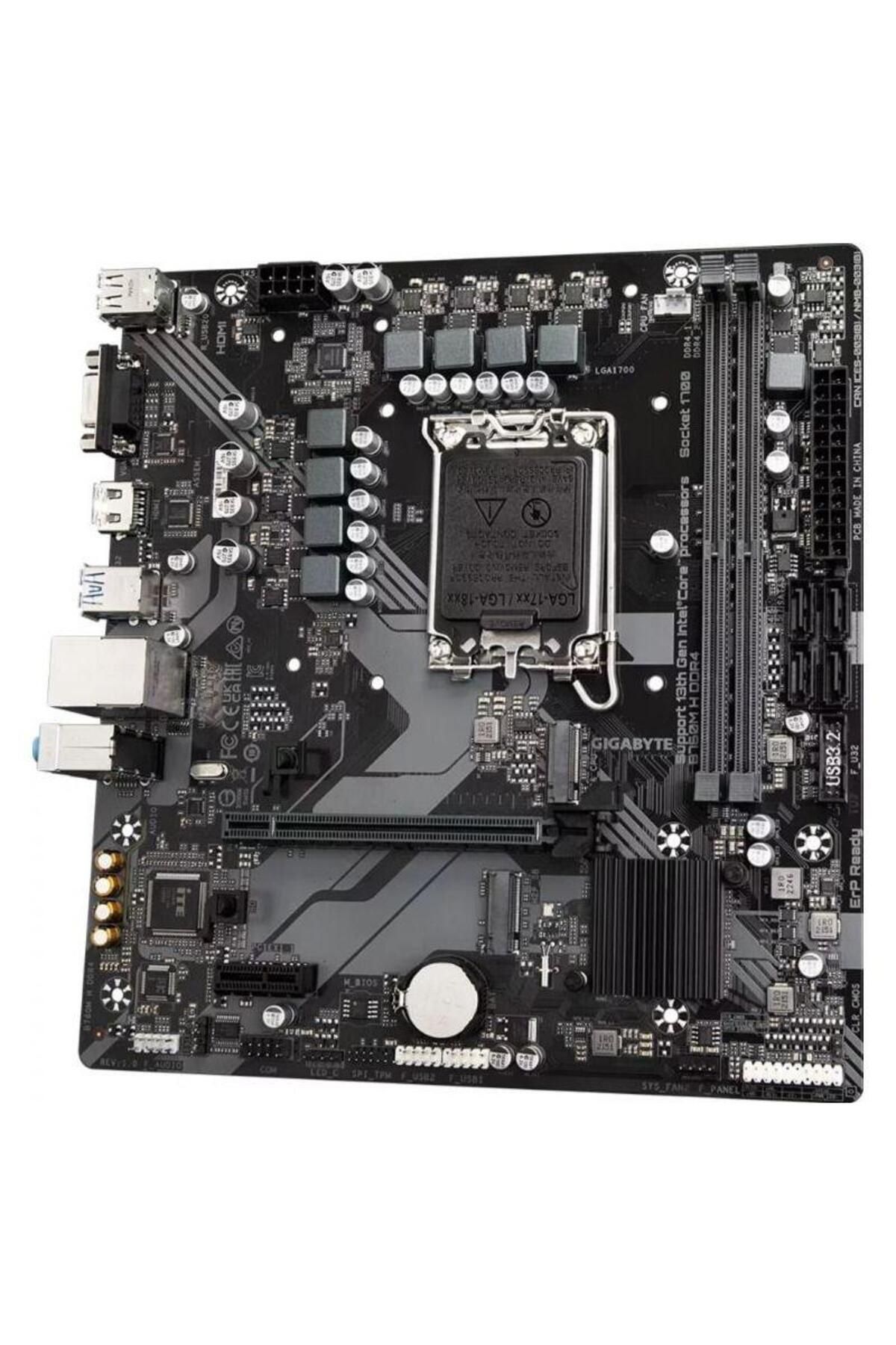 Gigabyte-Placa de baza GIGABYTE B760M H DDR4, Intel B760, LGA 1700, mATX 4