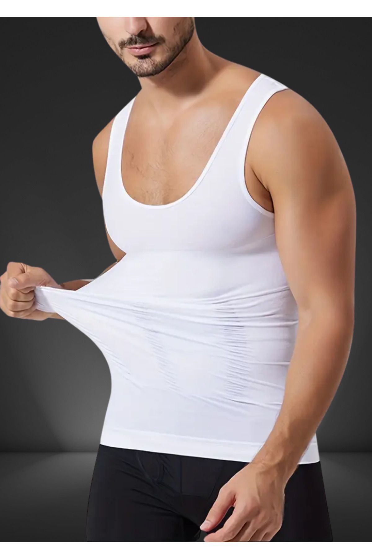 FASPOOR-Men's Firming Corset Athlete Chest Belly Waist Gynecomastia Abdominal Abdominal Upright Posture Slimming Corset 5