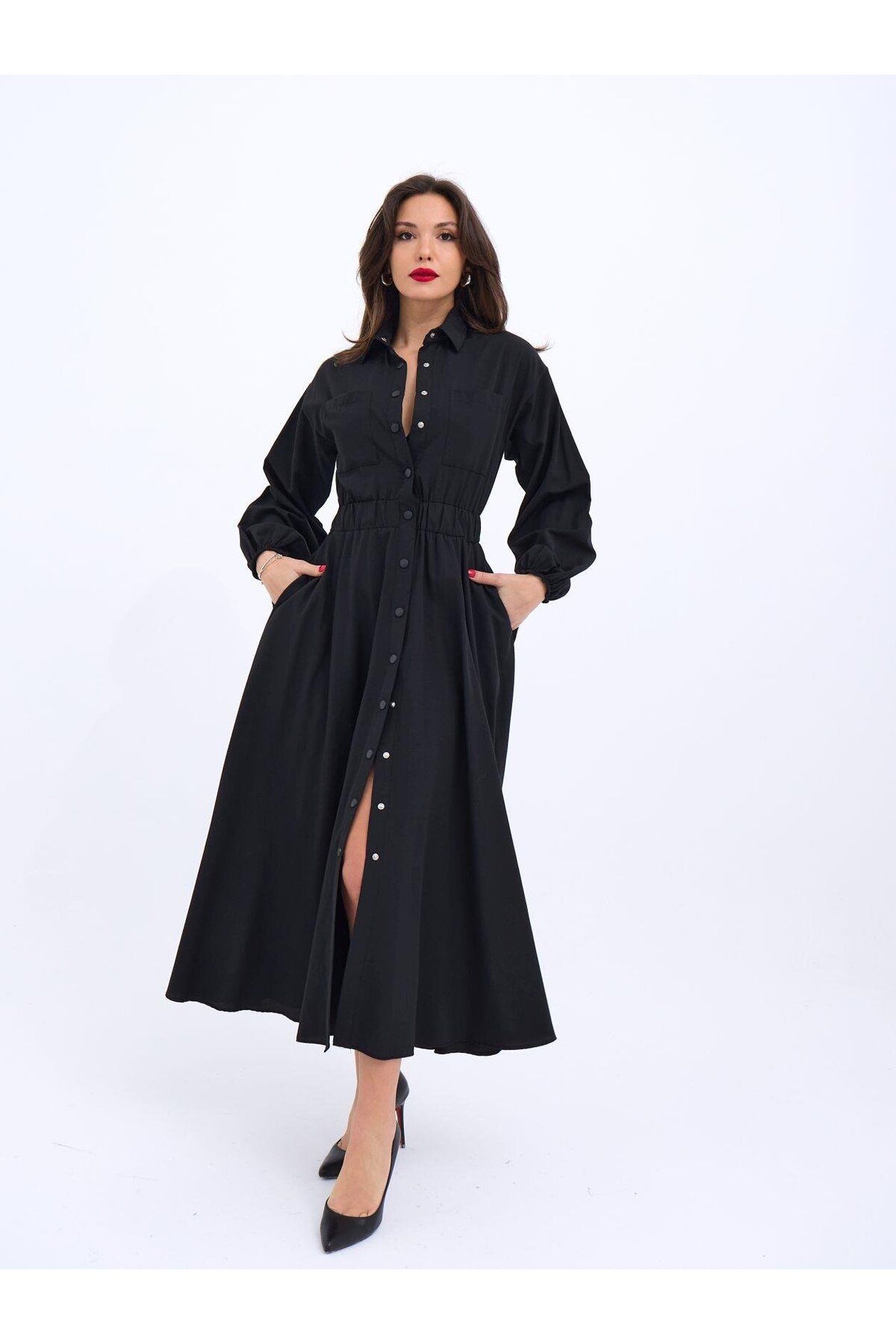 MODA 5903 ELBİSE-SİYAH