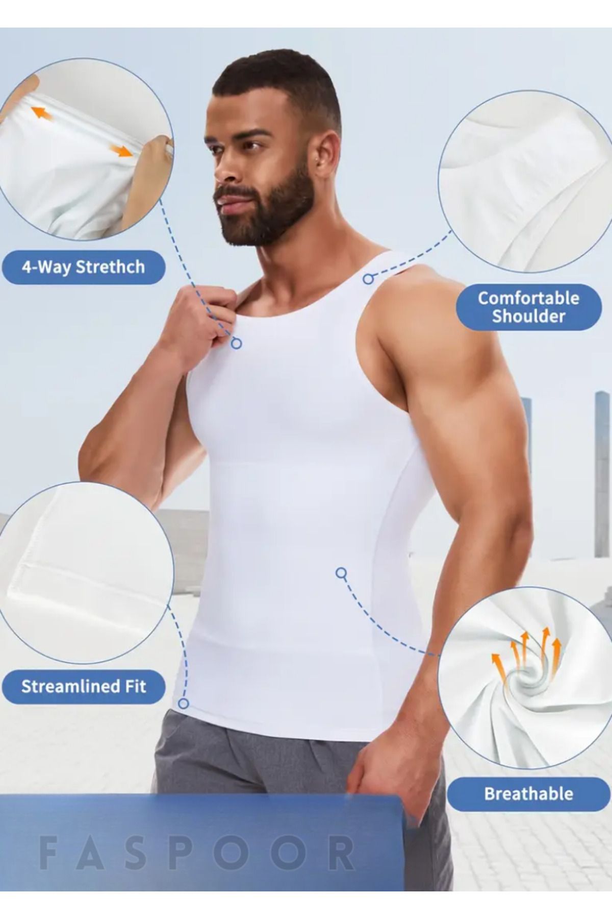 FASPOOR-Men's Firming Corset Athlete Chest Belly Waist Gynecomastia Abdominal Abdominal Upright Posture Slimming Corset 6