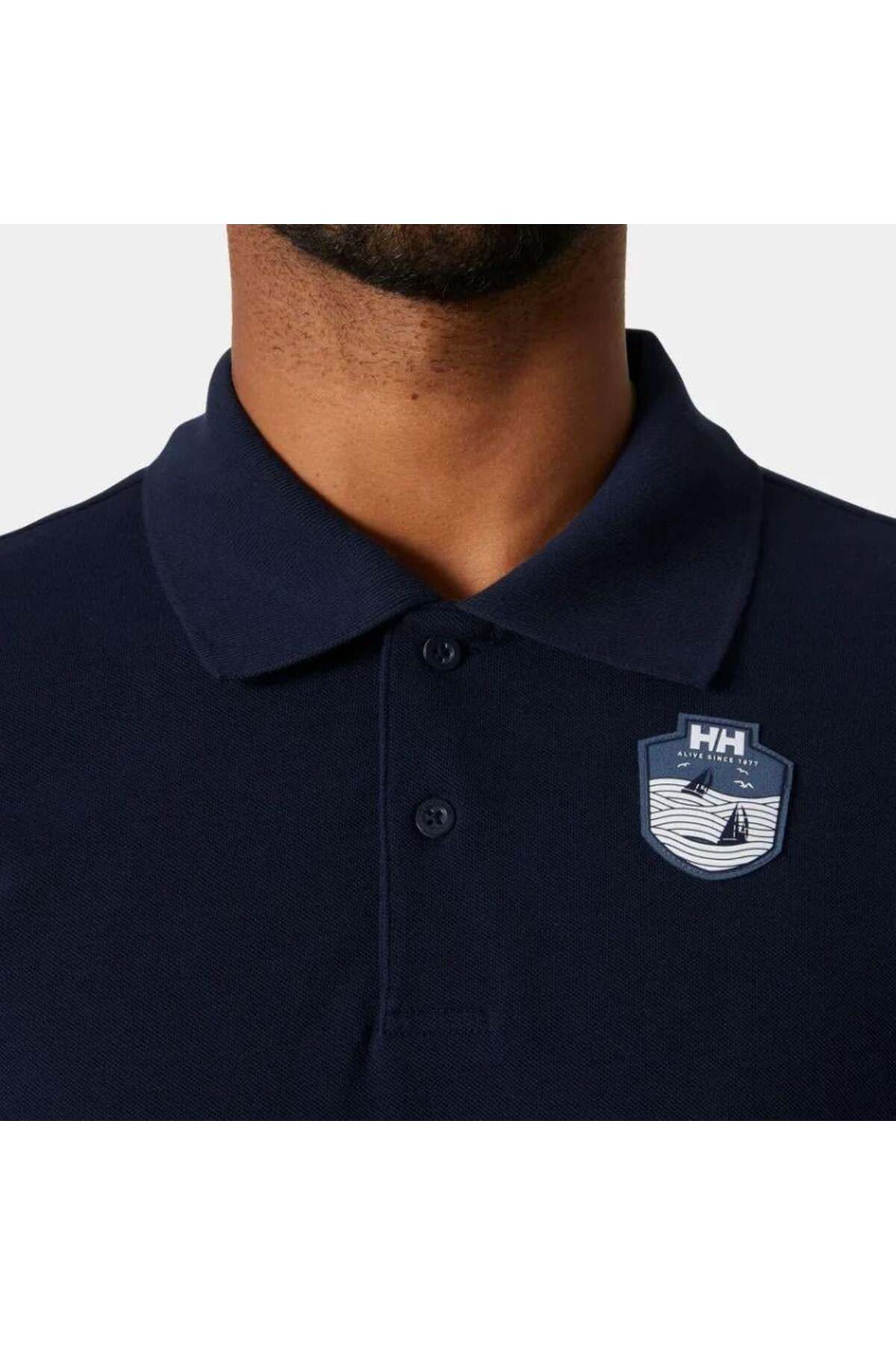 Helly Hansen-Ανδρικό μπλουζάκι Helly Hansen Marstrand Polo Navy Blue Hha.34401-hha.597 3