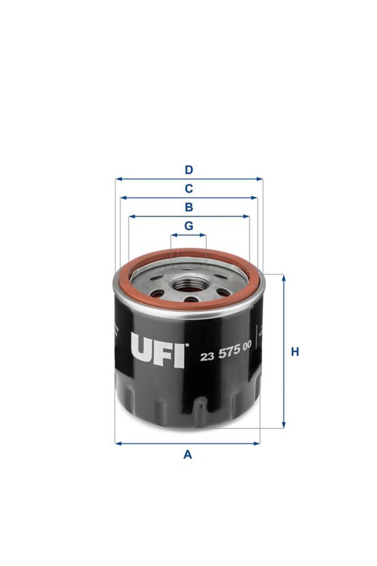 UFI YAĞ FİLTRESİ VW GOLF VI 1.4TSI 13=> VII 1.4TSI 12=> 04E115561A-04E115561B-04E115561D