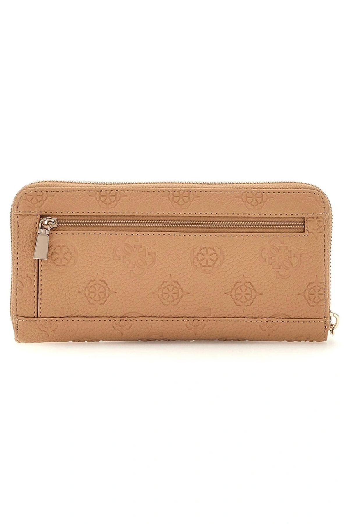 Guess-Women's Beige Cresidia Large Zipper Wallet 2