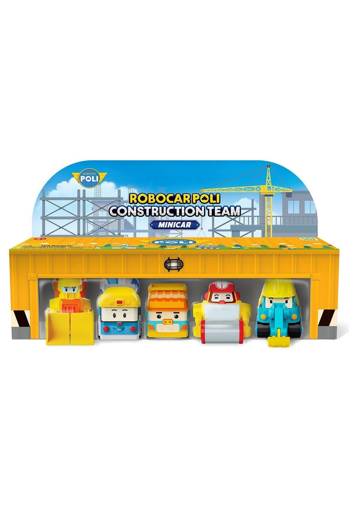 NECO TOYS POLI MRT-761 Robocar Poli Mini İnşaat Araçları 5li Set
