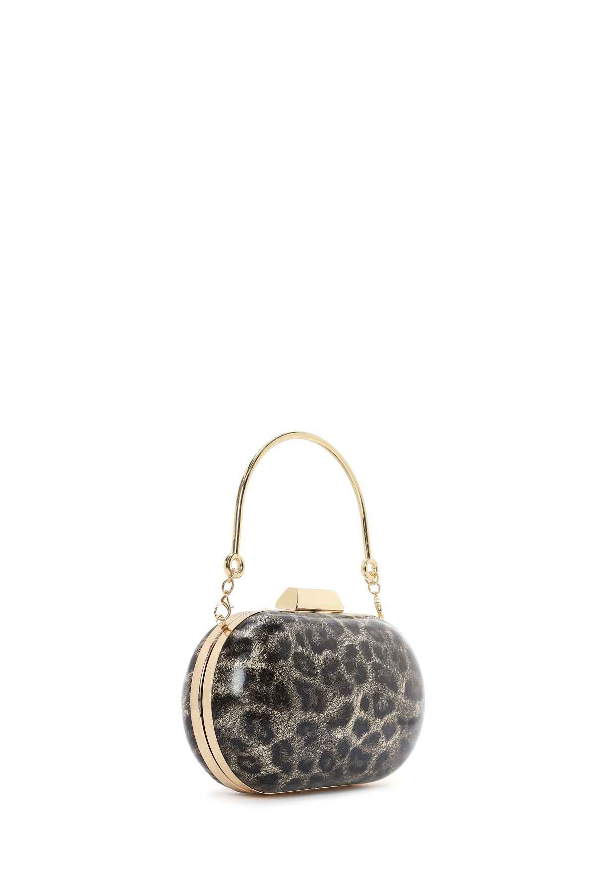 Derimod-Gold Leopard Pattern Non-Crush Mini Portfolio Lap Bag 5