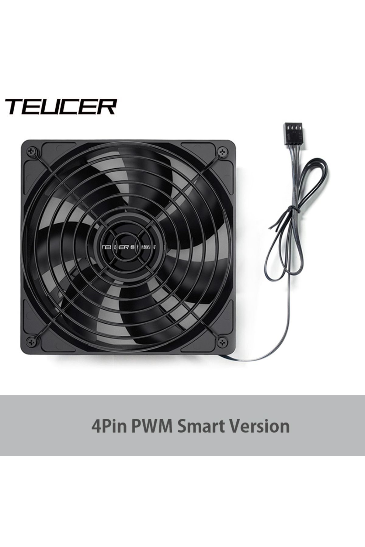 Choice-Small 4 Pin TEUCER B12025 High Speed Computer Case Fan 120MM 3000PRM Large Air Volume Big 4Pin PWM F 1