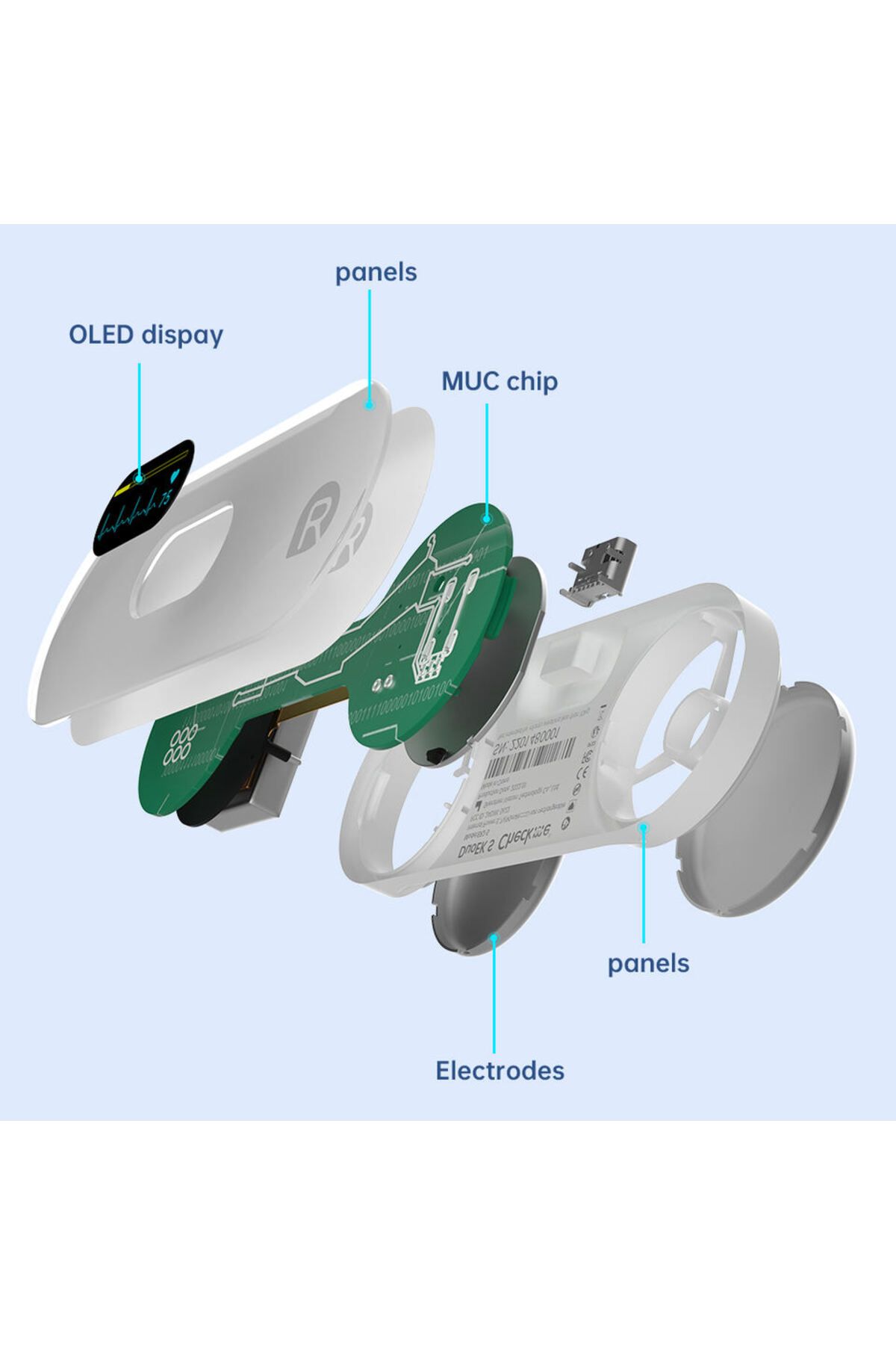 Choice-Pocket Ecg Monitoring Device With Oled Screen Bluetooth Ekg Monitor For Rhythm Waveform, Free App... 5