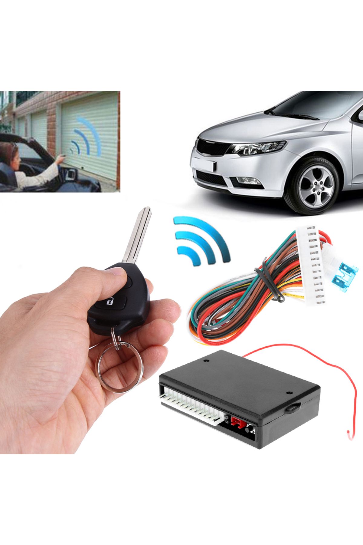 APWIKOGER-Car Remote Central Kit Vehicle Door Lock Locking Alarm Keyless Entry System 4