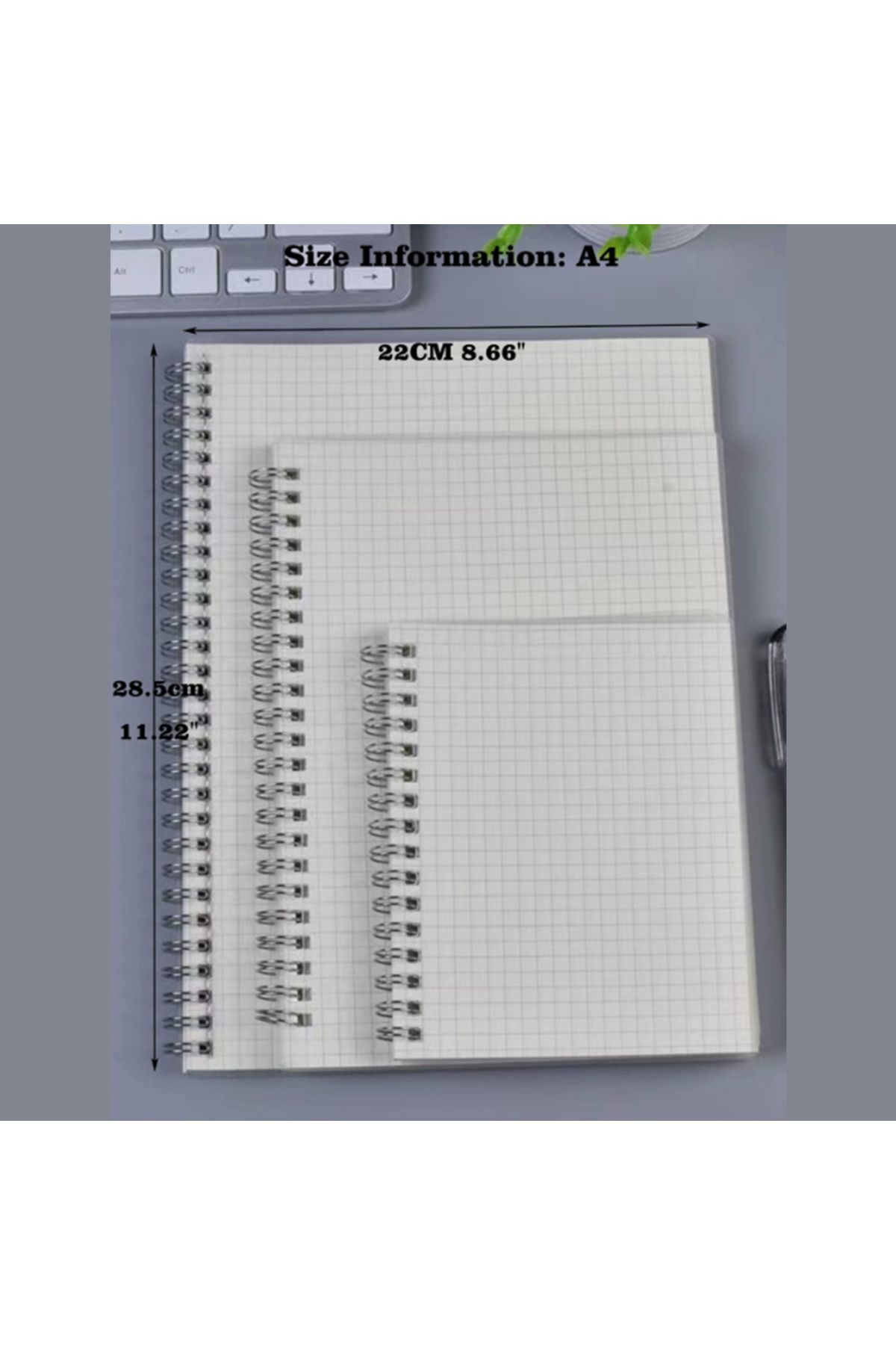 Choice-A5 A4 A5 B5 Square Coil Notebook 120 Sheets/ 240 Pages with Elastic Band Sde Flip Spiral Book Notebo 3