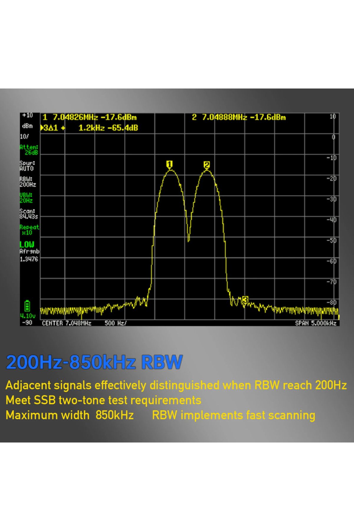 Choice-ZS406 Original tinySA ULTRA Plus ZS406 100k-5.4GHz 4inch Display Handheld Tiny Spectrum Analyzer RF 4