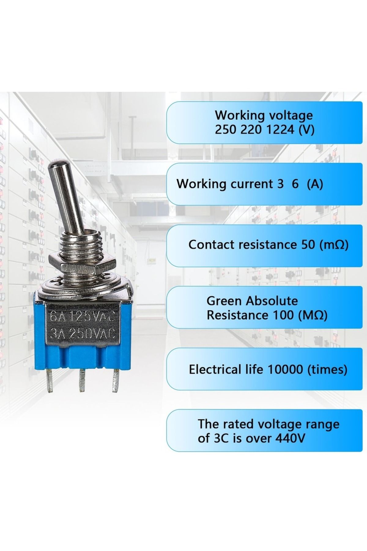 Choice-20pcs Set Mini 6a 125v Mts-1 1p 3 Contacting 3 Position Power Toggle Switch 2