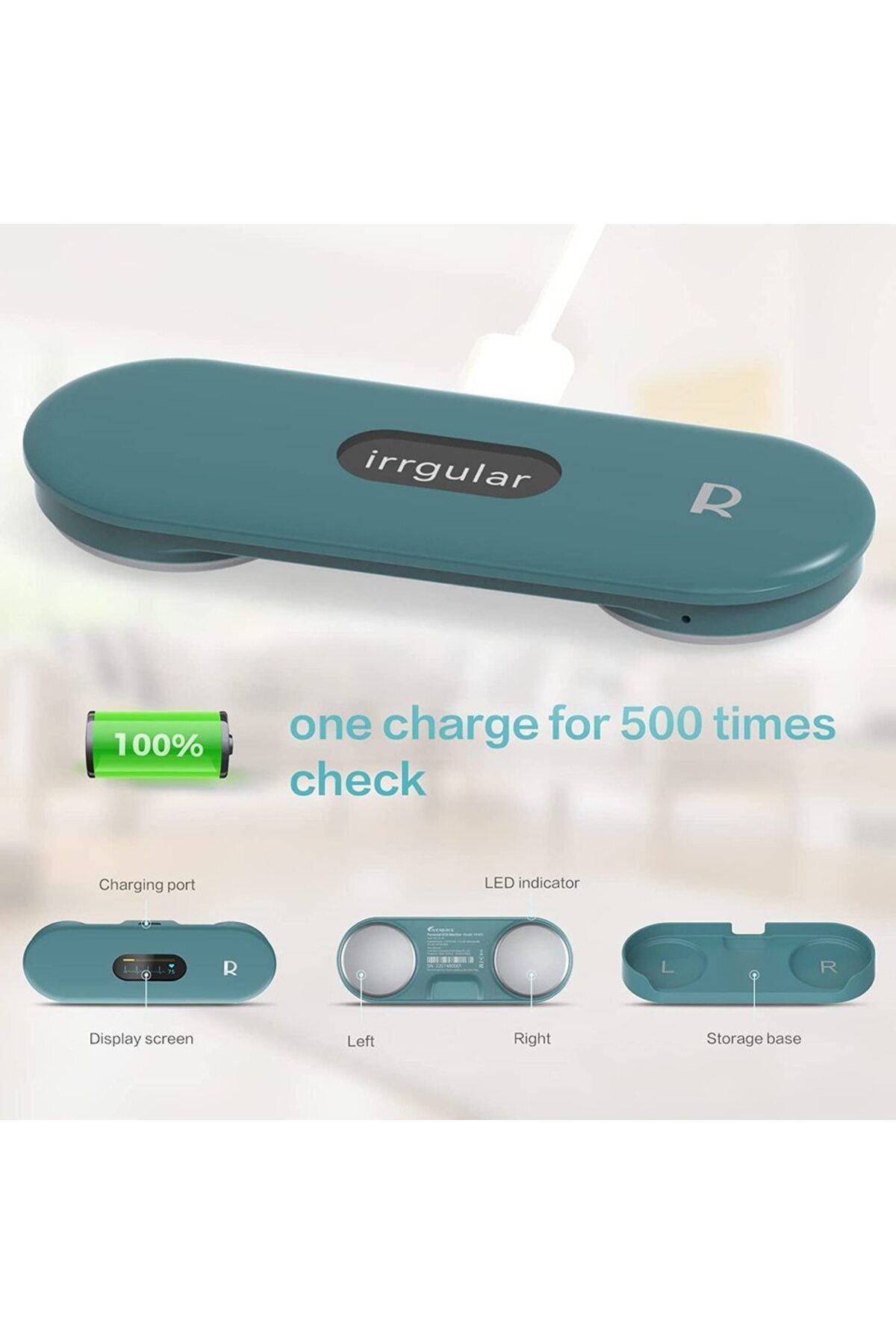 Choice-Pocket Ecg Monitoring Device With Oled Screen Bluetooth Ekg Monitor For Rhythm Waveform, Free App... 3