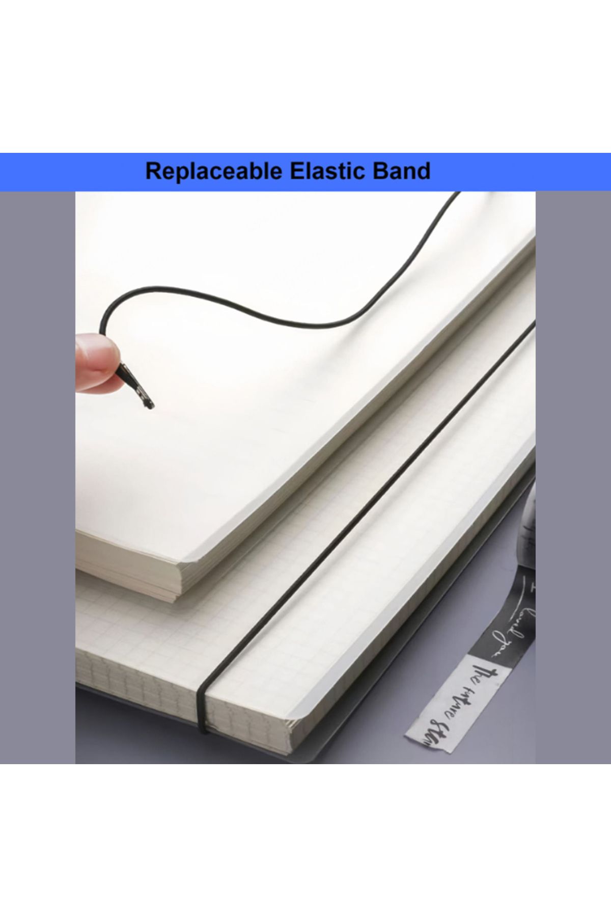 Choice-A5 A4 A5 B5 Square Coil Notebook 120 Sheets/ 240 Pages with Elastic Band Sde Flip Spiral Book Notebo 2