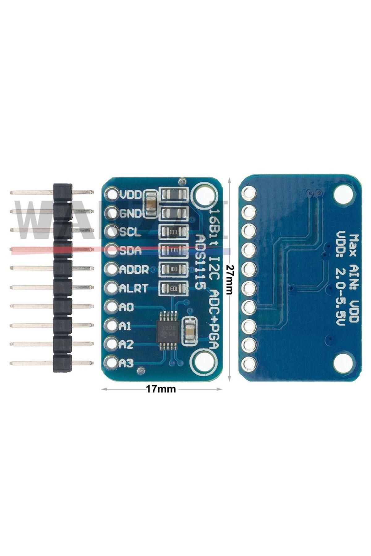 Bolantedz-16 Bit I2C ADS1115 Module ADC 4 Channel With Pro Gain Amplifier RPi Development Board 3