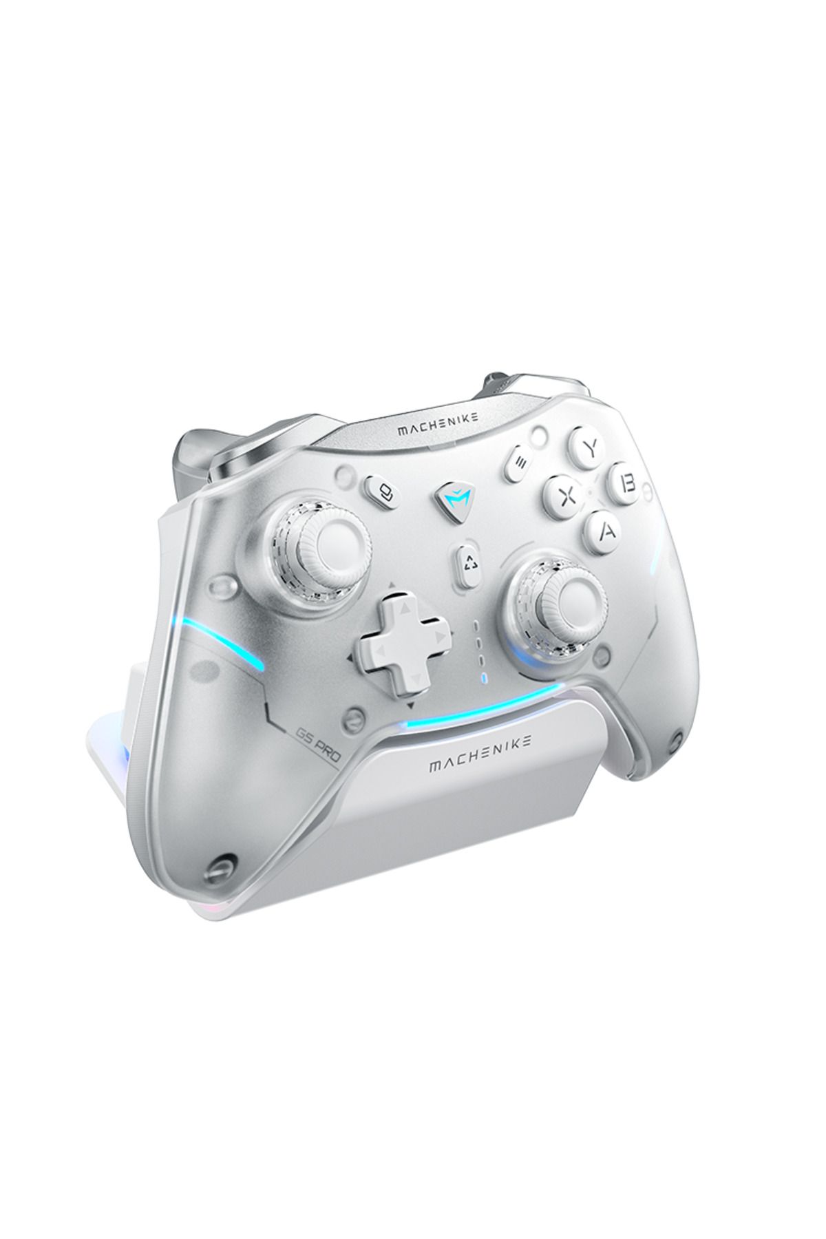Choice-WHITE MACHENIKE G5 Pro Max Gaming Controller With Charging Dock RGB Wireless Gamepad Hall Effect Joy 1