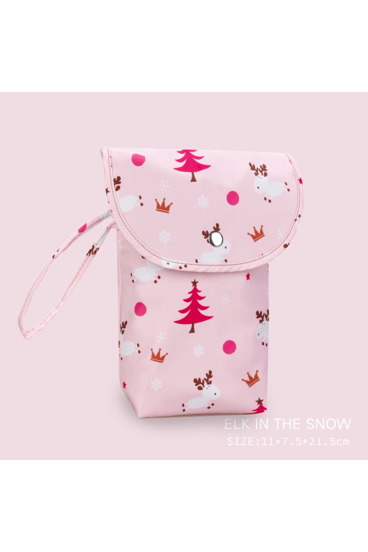 Choice-Elk in snow New waterproof and reusable baby diaper bag, baby handbag, large capacity mommy diaper s 1