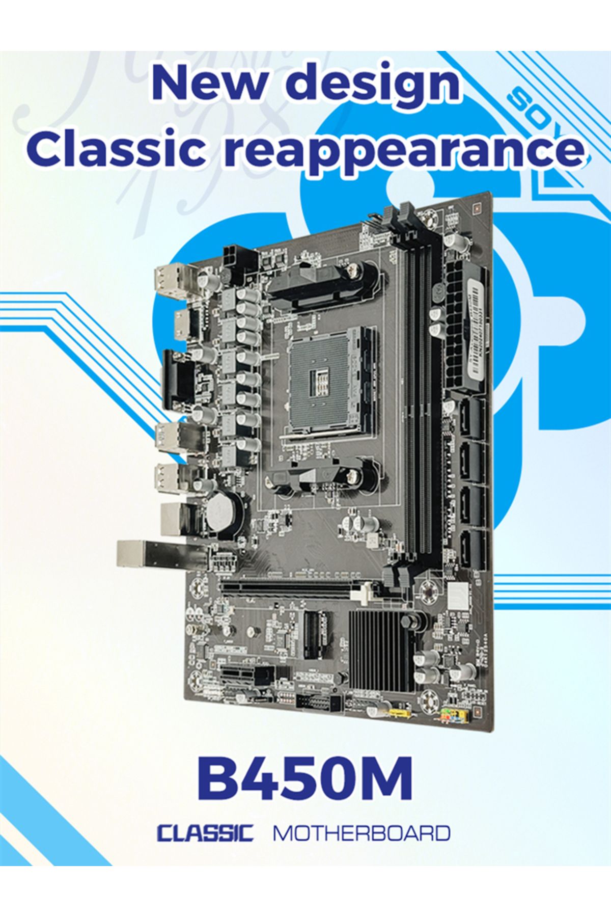 Choice-Amd B450m Soyo Motherboard Classic Amd B450m Dual-channel Ddr4 Memory Am4 Mainboard M.2 Nvme (suppor 8