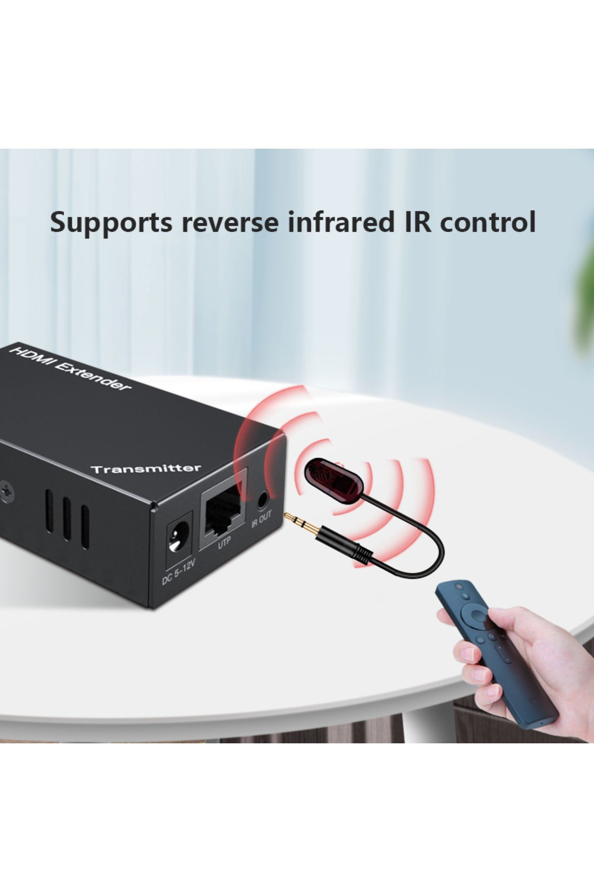 Choice-US PLUG black IR Function No Delay Uncompression HDMI Extender Cat5 60M Over RJ45 Ethernet Cat6/5 3